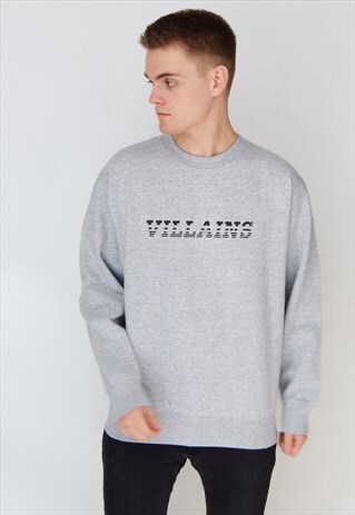 GREY VILLAINS STRIPED SWEATSHIRT