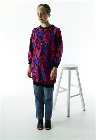 FLORAL KNITTED SWEATER / PARTY LONG SLEEVE JUMPER