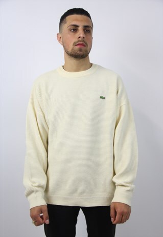 VINTAGE LACOSTE CREAM JUMPER