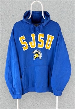 Vintage San José State University Blue Hoodie Mens XL