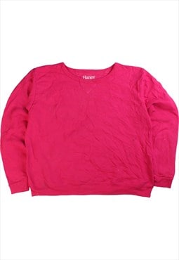 Hanes  Plain Heavyweight Crewneck Sweatshirt Medium Pink