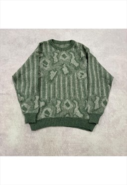 Vintage abstract knitted jumper Men's S