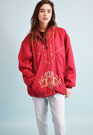 80'S RETRO ATHLEISURE SPORTS PUFFER JACKET ANORAK