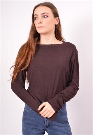 VINTAGE ARMANI TOP LONG SLEEVE BROWN