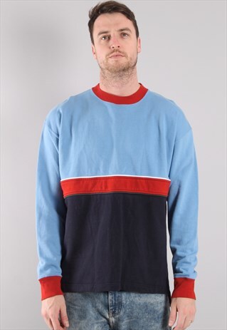 VINTAGE BLOCK COLOUR OVERSIZE SWEATSHIRT LARGE