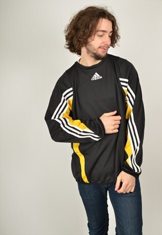 VINTAGE ADIDAS SWEATSHIRT IN BLACK