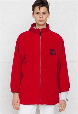 VINTAGE RED TONDER FESTIVAL ZIP FLEECE JACKET
