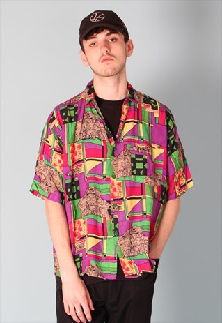 HAWAIIAN STYLE FUNKY SHORT SLEEVE SHIRT