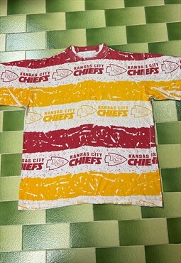 Vintage 90s NFL Kansas City Chiefs All Over Print T-Shirt