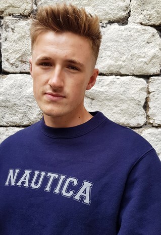 VINTAGE NAUTICA SPELLOUT SWEATSHIRT MEDIUM