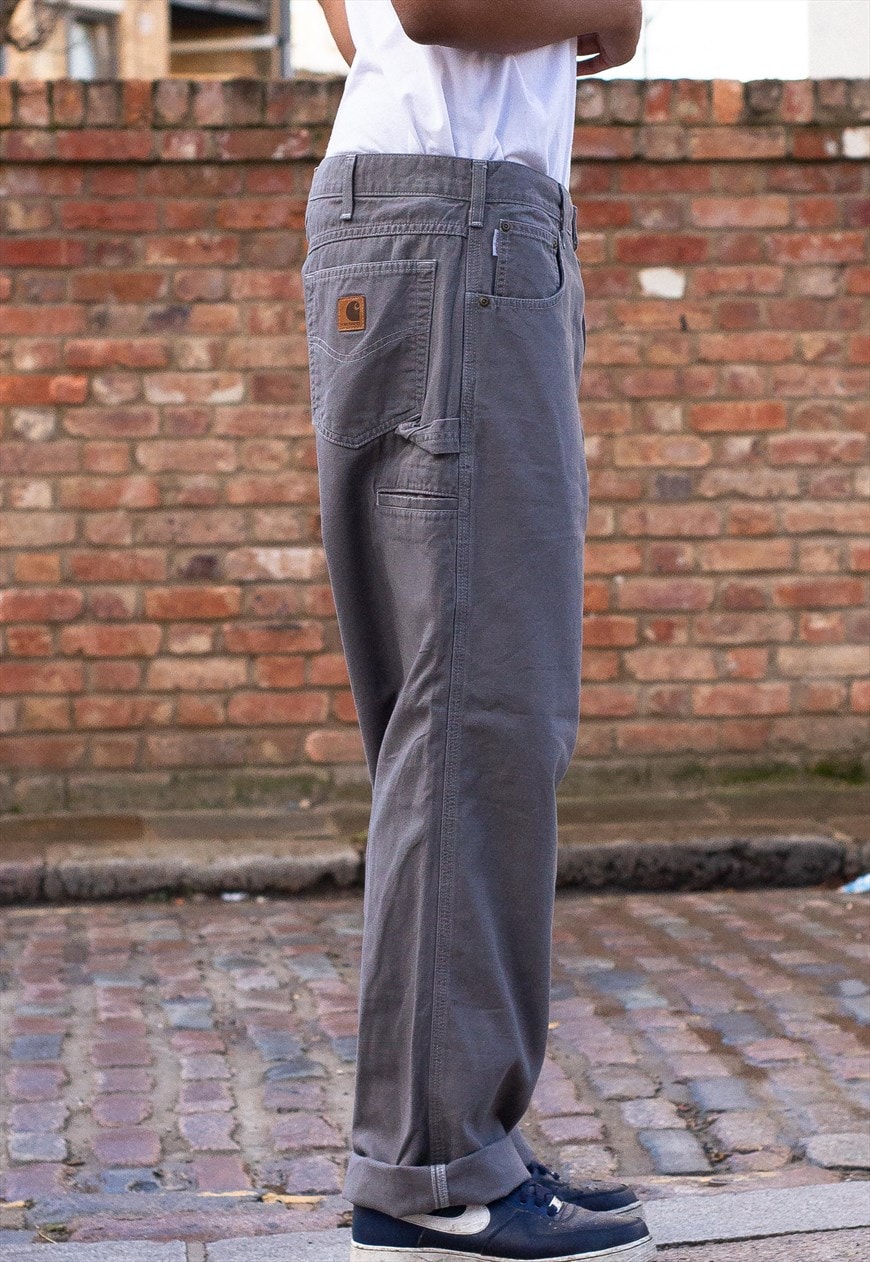 grey carhartt carpenter pants