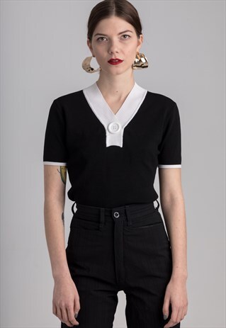 B&W VINTAGE KNITTED TOP