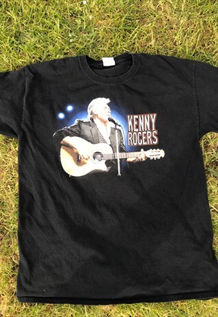 VINTAGE KENNY ROGERS CONCERT SOFT COTTON LOGO T-SHIRT