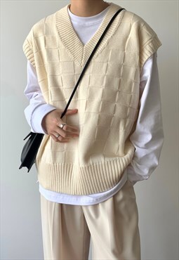 Men's plaid knitted vest A VOL.2
