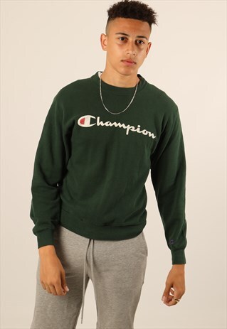 VINTAGE CHAMPION PRINT SPELL OUT SWEATSHIRT