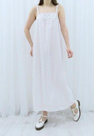 90S VINTAGE WHITE RIBBON DRESS