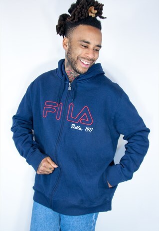 FILA VINTAGE HOODIE BLUE