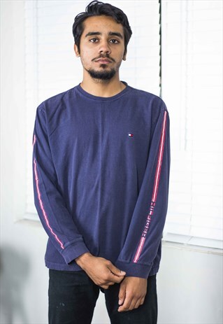 VINTAGE TOMMY HILFIGER T-SHIRT LOGO 90S M 9.5