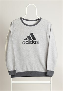 Vintage Adidas Crewneck Logo Sweatshirt Grey