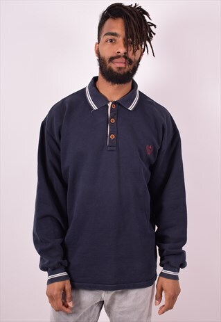 BROOKSFIELD MENS VINTAGE SWEATSHIRT JUMPER XL NAVY BLUE 90S