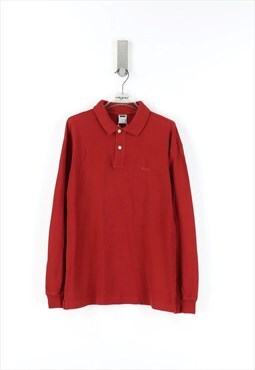Fila Long Sleeve Polo in Red - S