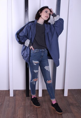 VINTAGE 90S SHELL JACKET/WINDBREAKER. UNISEX SPORTSWEAR.