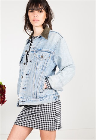 VINTAGE 80'S LEVI'S CONTRAST COLLAR JACKET /AVELINASREWORKS/