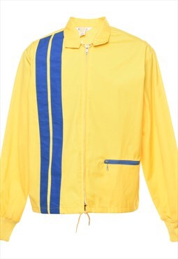 Vintage Navy & Yellow Contrast 1970s Zip-Front Jacket - L
