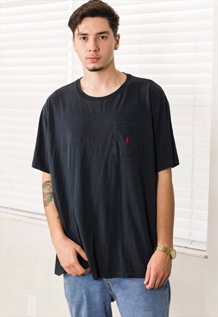 VINTAGE POLO RALPH LAUREN T-SHIRT LOGO 90S XL 8.6