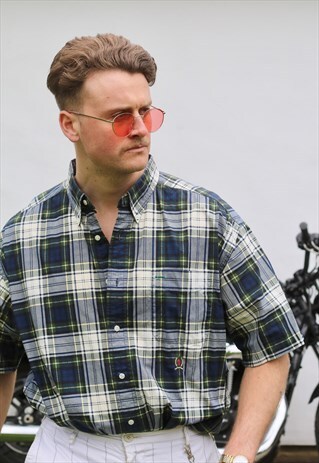 TOMMY HILFIGER USA SCOTCH PLAID CHECK SHIRT