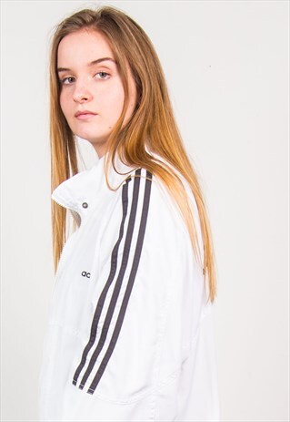 ADIDAS TRACKSUIT JACKET VINTAGE 90'S WHITE