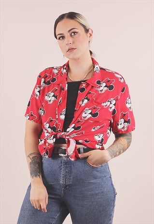 VINTAGE DISNEY MINNIE MOUSE SHIRT BLOUSE /A2034