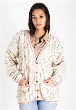 VINTAGE 80S COOGI STYLE KNITTED CARDIGAN /S0097