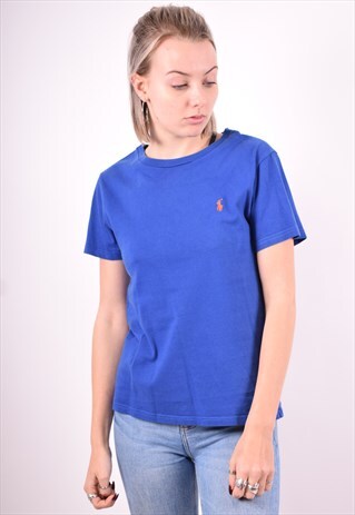 POLO RALPH LAUREN WOMENS VINTAGE T-SHIRT TOP MEDIUM 90'S