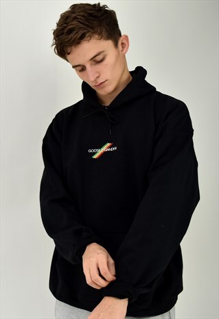 G&G UNISEX BLACK MULTI LINES HOOD