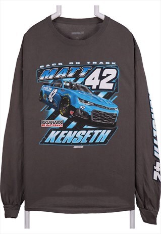 VINTAGE 90'S NASCAR SWEATSHIRT MATT KENSETH 42 NASCAR LONG