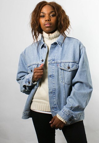 LEVI VINTAGE DENIM JACKET, LIGHT DENIM, L