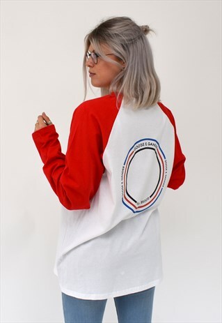EXCLUSIVE G&G UNISEX RED BASE BALL CIRCLES TEE