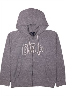 Vintage 90's Gap Hoodie Spellout Full Zip Up Grey XXLarge