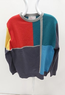 Vintage knit Colour Block Pringle Jumper