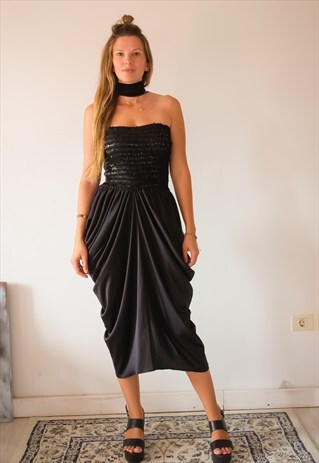 CHANEL VINTAGE RARE FIND DRESS 80S DESIGNER DRESS