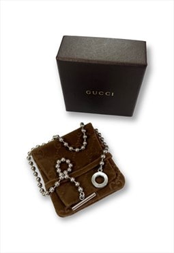 Gucci necklace 925 silver jewellery boule chain toggle