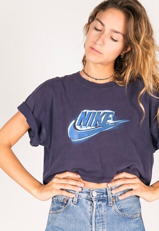 VINTAGE 90S USA CROP T-SHIRT / R857