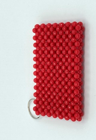HANDMADE BEADED CARD HOLDER