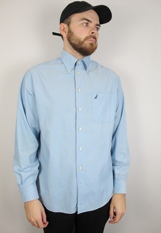 VINTAGE NAUTICA CORDUROY SHIRT SIZE MEDIUM