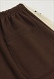 STAR PRINT CONTRAST SHORTS PREMIUM SKATER PANTS IN BROWN