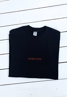 HERBIVORE Embroidery Black T-shirt