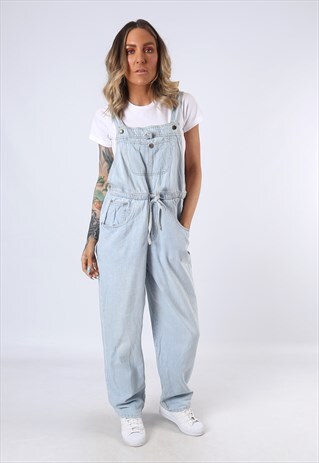 DENIM DUNGAREES WIDE TAPERED LEG UK 12 (DAP)