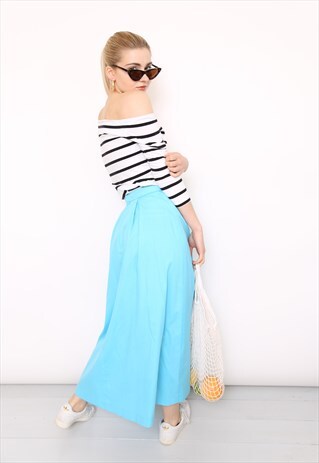 VINTAGE 60S TURQUOISE MIDI SKIRT