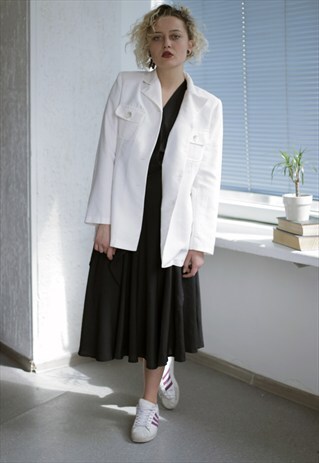 VINTAGE WHITE LONG SLEEVES BUTTON UP JACKET